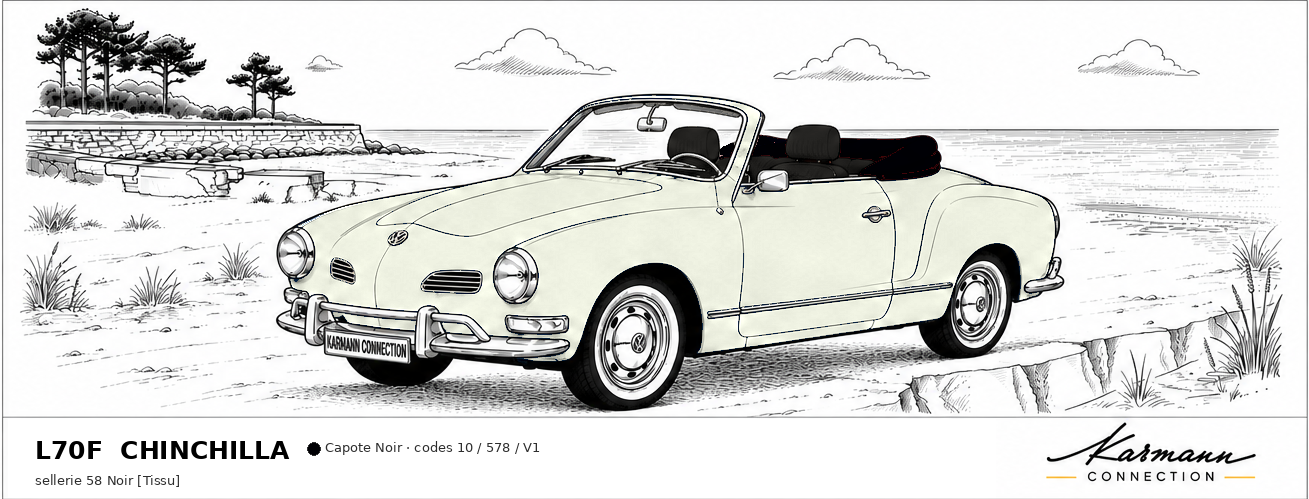 Karmann Ghia Type 14 Cabriolet L70F Chinchilla Chinchilla