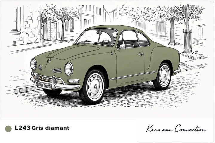 Karmann Ghia Type 14 Coupé L243 Gris diamant Diamond grey
