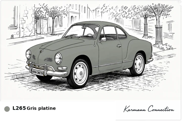 Karmann Ghia Type 14 Coupé L265 Gris platine Platinum grey