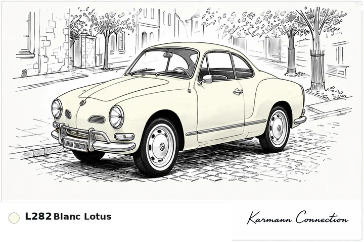 Karmann Ghia Type 14 Coupé L282 Blanc Lotus Lotus white