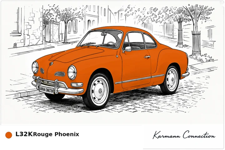 Karmann Ghia Type 14 Coupé L32K Rouge Phoenix Phoenix red
