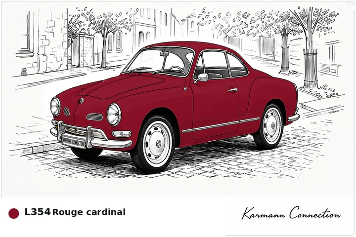 Karmann Ghia Type 14 Coupé L354 Rouge cardinal Cardinal red