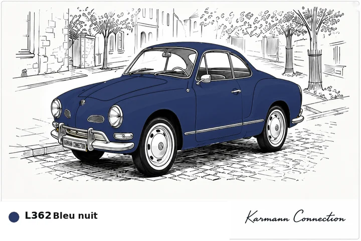Karmann Ghia Type 14 Coupé L362 Bleu nuit Midnight blue