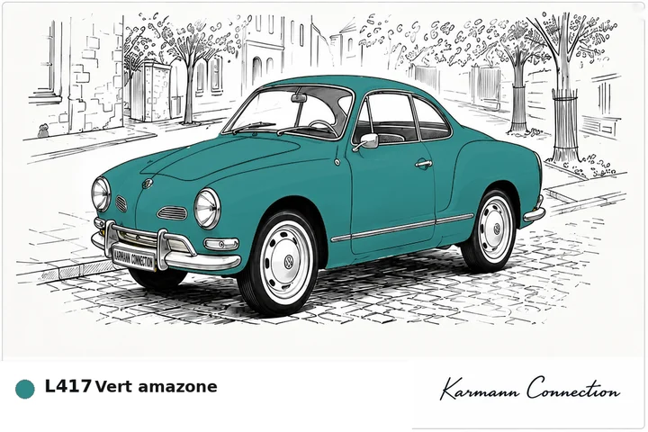 Karmann Ghia Type 14 Coupé L417 Vert amazone Amazon