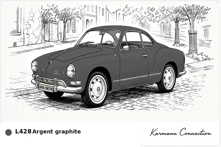 Karmann Ghia Type 14 Coupé L428 Argent graphite Graphite silver