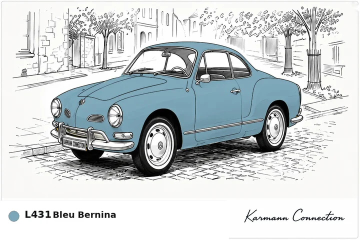 Karmann Ghia Type 14 Coupé L431 Bleu Bernina Bernina