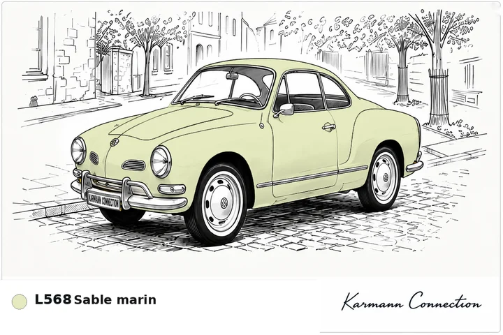 Karmann Ghia Type 14 Coupé L568 Sable marin Sea sand