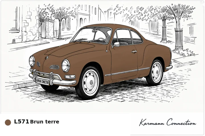 Karmann Ghia Type 14 Coupé L571 Brun terre Terra brown