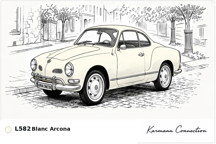 Karmann Ghia Type 14 Coupé L582 Blanc Arcona Arcona white