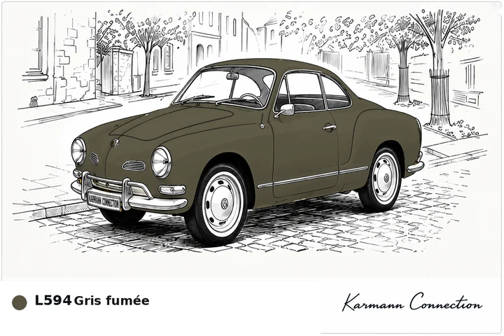Karmann Ghia Type 14 Coupé L594 Gris fumée Smoke grey