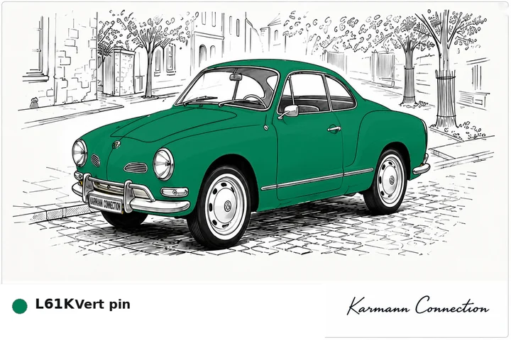 Karmann Ghia Type 14 Coupé L61K Vert pin Pine green
