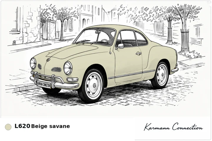 Karmann Ghia Type 14 Coupé L620 Beige savane Savannah beige