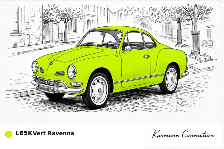 Karmann Ghia Type 14 Coupé L65K Vert Ravenna Ravenna green