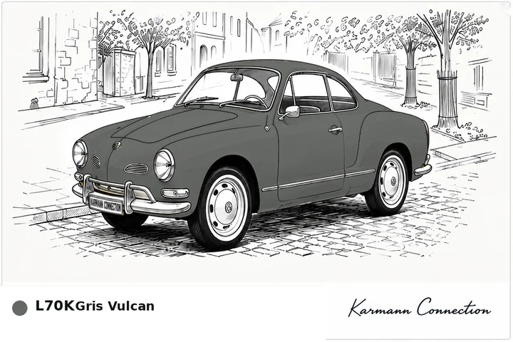 Karmann Ghia Type 14 Coupé L70K Gris Vulcan Vulcan grey