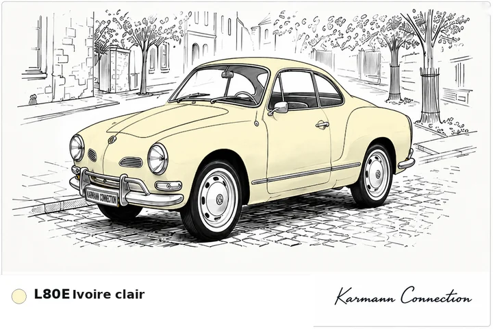 Karmann Ghia Type 14 Coupé L80E Ivoire clair Light ivory