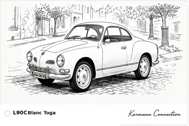 Karmann Ghia Type 14 Coupé L90C Blanc Toga Toga white
