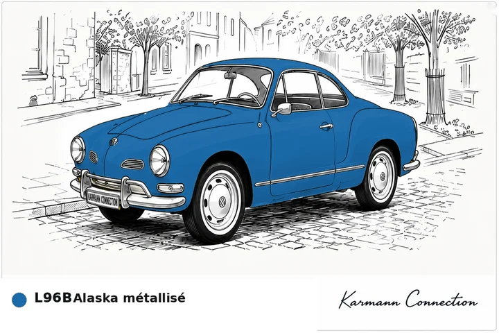 Karmann Ghia Type 14 Coupé L96B Alaska métallisé Alaska metallic