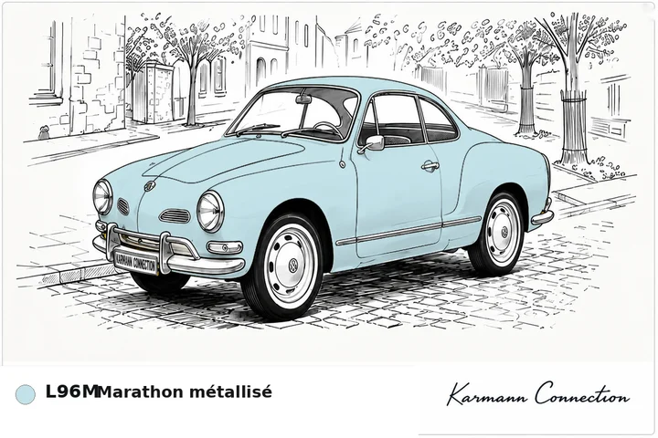 Karmann Ghia Type 14 Coupé L96M Marathon métallisé Marathon metallic