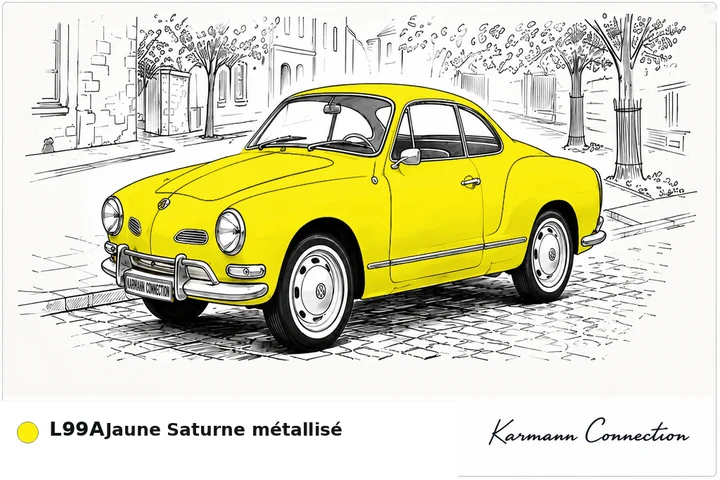 Karmann Ghia Type 14 Coupé L99A Jaune Saturne métallisé Saturn yellow metallic