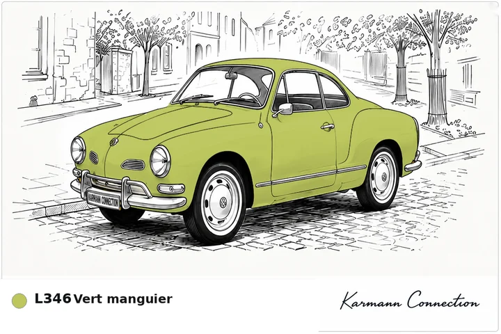 Karmann Ghia Type 14 Coupé L346 Vert manguier Mango green