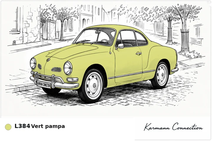 Karmann Ghia Type 14 Coupé L384 Vert pampa Pampas green