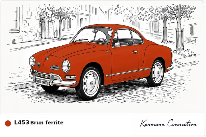 Karmann Ghia Type 14 Coupé L453 Brun ferrite Ferrite brown