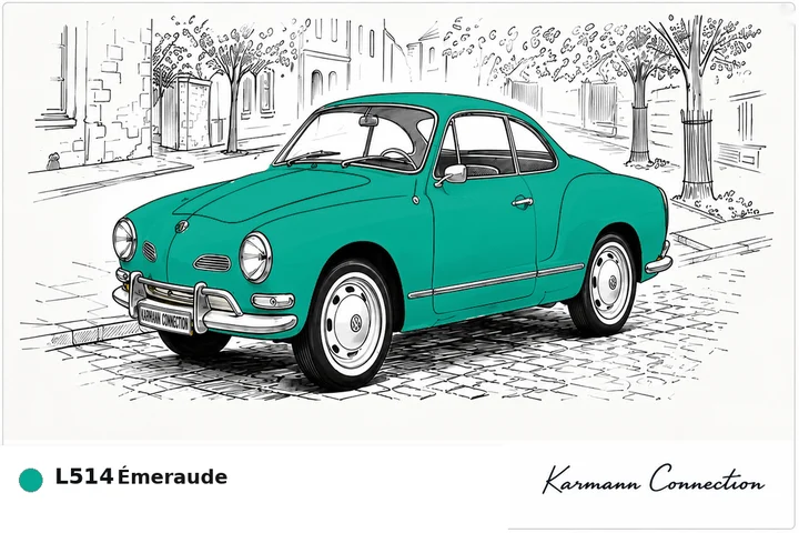 Karmann Ghia Type 14 Coupé L514 Émeraude Emerald