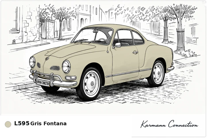 Karmann Ghia Type 14 Coupé L595 Gris Fontana Fontana grey