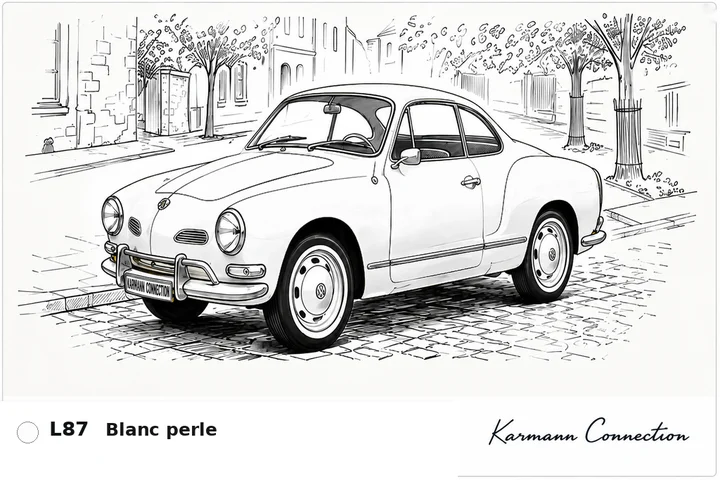 Karmann Ghia Type 14 Coupé L87 Blanc perle Pearl white
